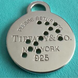 Return To Tiffany & Co. Sterling Silver Sagittarius Zodiac Round Pendant Charm